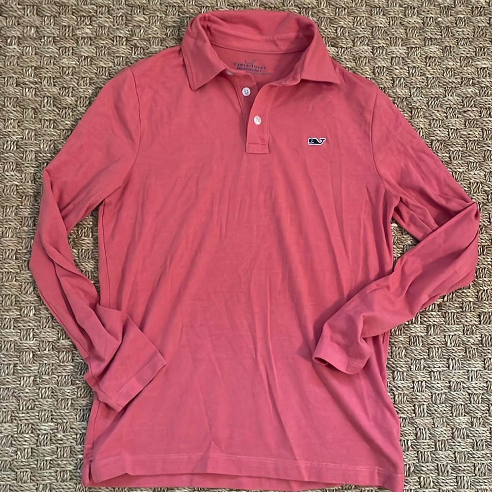 Boys Vineyard Vines Edgartown Red Polo Shirt